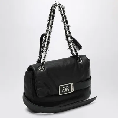 Balenciaga Black Modu Flap Medium Chain Bag In Black