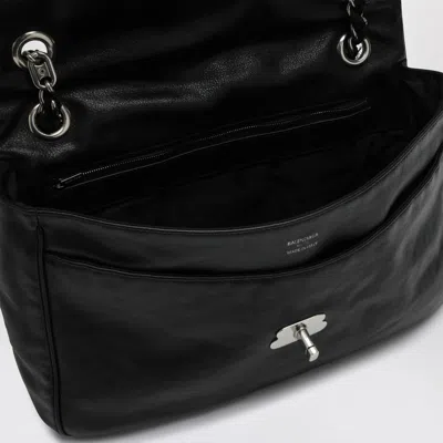 Balenciaga Black Modu Flap Medium Chain Bag In Black