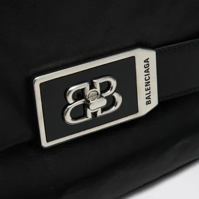 Balenciaga Black Modu Flap Medium Chain Bag In Black
