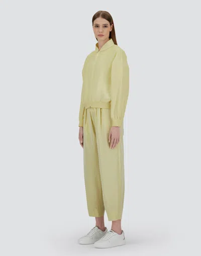 Herno Cardigan In Matt Viscose And New Techno Taffeta In Ivory