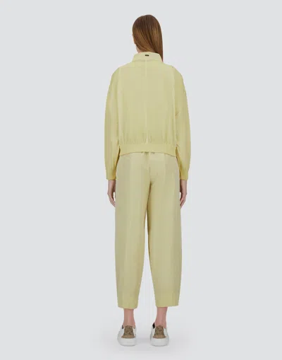 Herno Cardigan In Matt Viscose And New Techno Taffeta In Ivory