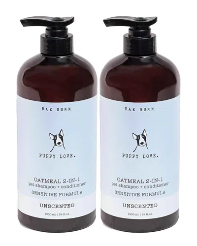 Rae Dunn Puppy Love. Unscented Oatmeal 2-in-1 Pet Shampoo & Conditioner