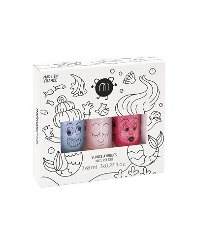 Nailmatic 3 Nail Polishes Set Mermaid - Ages 3-10
