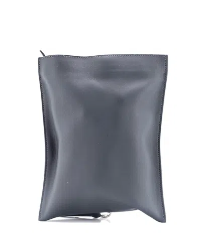 Pre-owned Pre-owned Hermes  Hermes Pochenplus Sling Wallet Leather In Gray