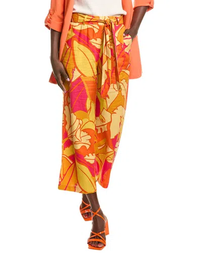 Joseph Ribkoff Linen-blend Pant In Orange