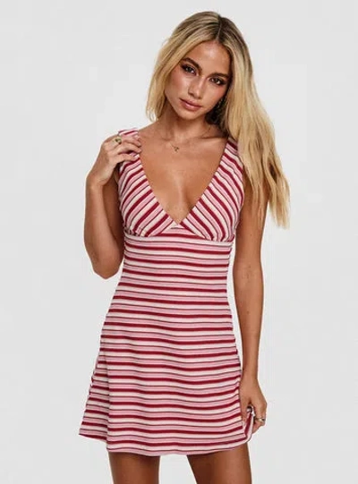 Princess Polly Nyrah Sleeveless Knit Minidress In Red