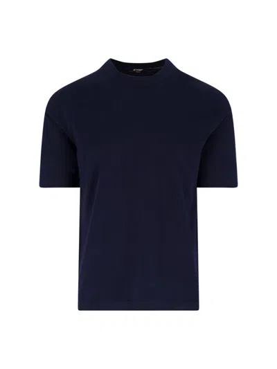 K-way Neckline Crew Short Sleeves In Blue