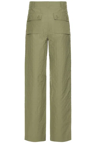 Givenchy Khaki Textured Monogram 72 Trousers In Almond Green