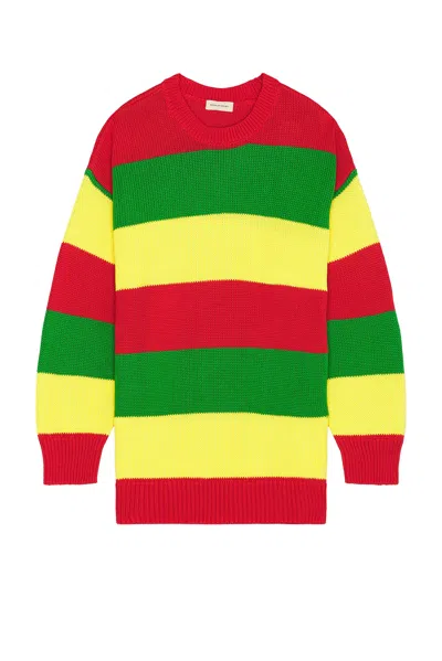 Nicholas Daley Striped Sweatshirt In Red  Green  & Yellow