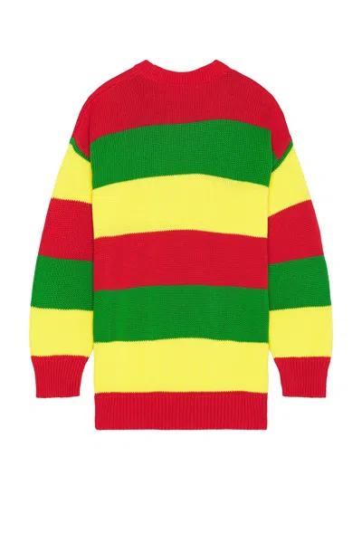 Nicholas Daley Striped Sweatshirt In Red  Green  & Yellow