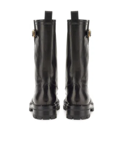 Versace Safety Pin Boots In Black