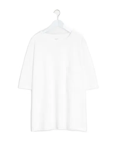 Lemaire Boxy Ss T-shirt In White