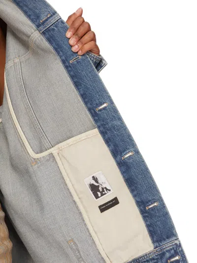 Rick Owens Drkshdw Long Sleeve Denim Jacket In Blue