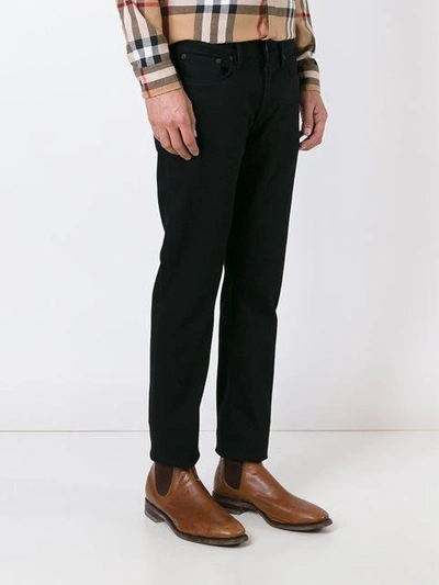 Shop Burberry Slim Fit Stretch-denim Jeans In Black