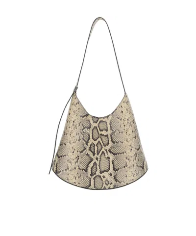 Jil Sander Eldorado Medium Leather Shoulder Bag In Nude