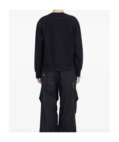 Mm6 Maison Margiela Oversized Cotton-jersey Sweatshirt In Black