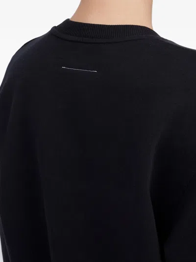 Mm6 Maison Margiela Oversized Cotton-jersey Sweatshirt In Black