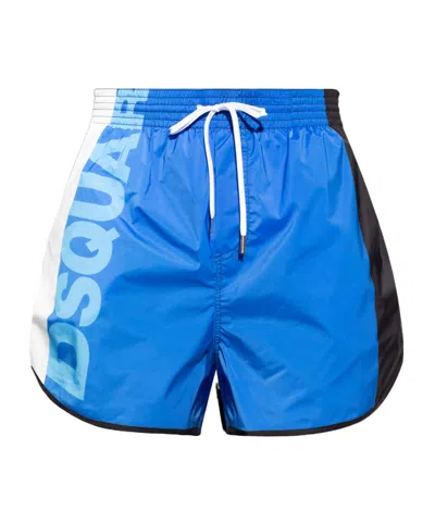 Dsquared2 Drawstring Swimming Trunks In Blue