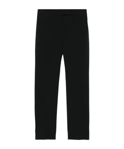 Incotex Contemporary Crop Trousers Pressed Crease In Black