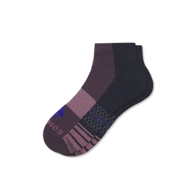 Bombas Performance Compression Ankle Socks In Purple Plum