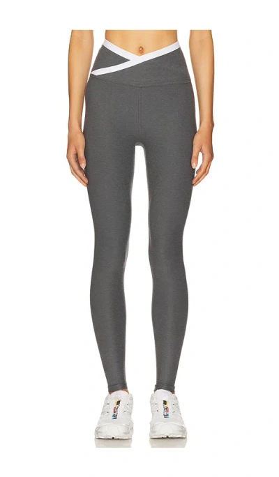 Beyond Yoga Spacedye Outlines High Waisted Midi Legging In Grey