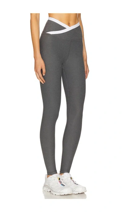 Beyond Yoga Spacedye Outlines High Waisted Midi Legging In Grey