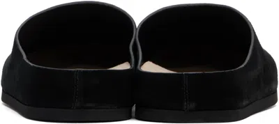 Common Projects Black Suede Clog Loafers In 7547 Black
