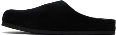 Common Projects Black Suede Clog Loafers In 7547 Black