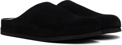 Common Projects Black Suede Clog Loafers In 7547 Black
