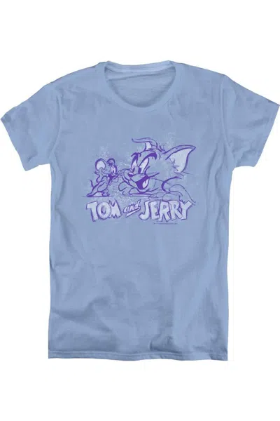 Gildan Tom And Jerry Sketchy Short Sleeve Womens Tee / T-shirt In Multi