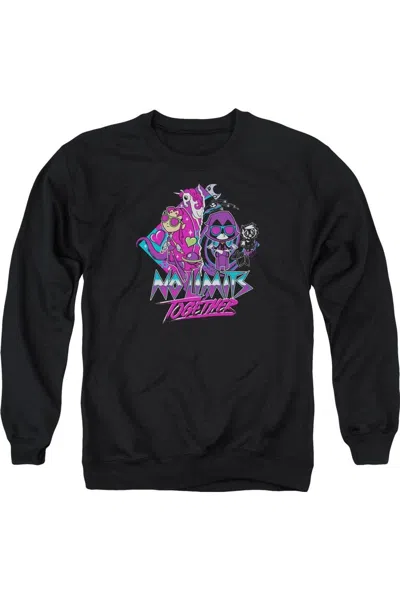 Gildan Teen Titans Go To The Movies No Limits Adult Crewneck Sweatshirt In Black