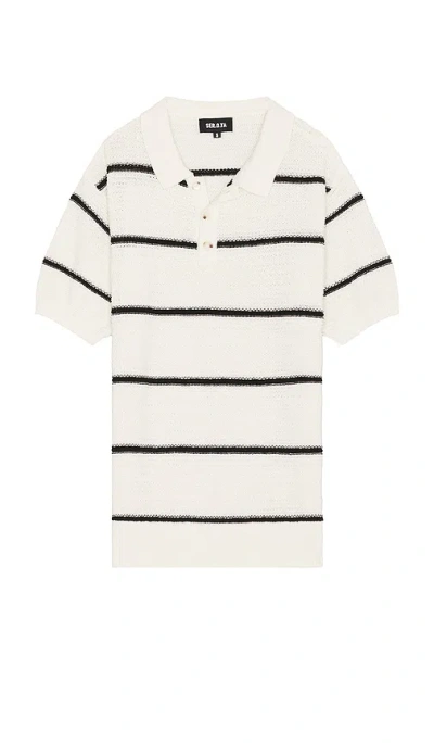 Ser.o.ya Samuel Knit Polo Shirt In White