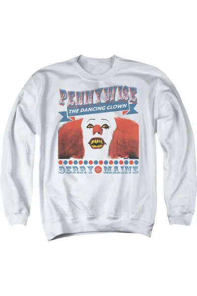 Gildan It 1990 The Dancing Clown Adult Crewneck Sweatshirt In White