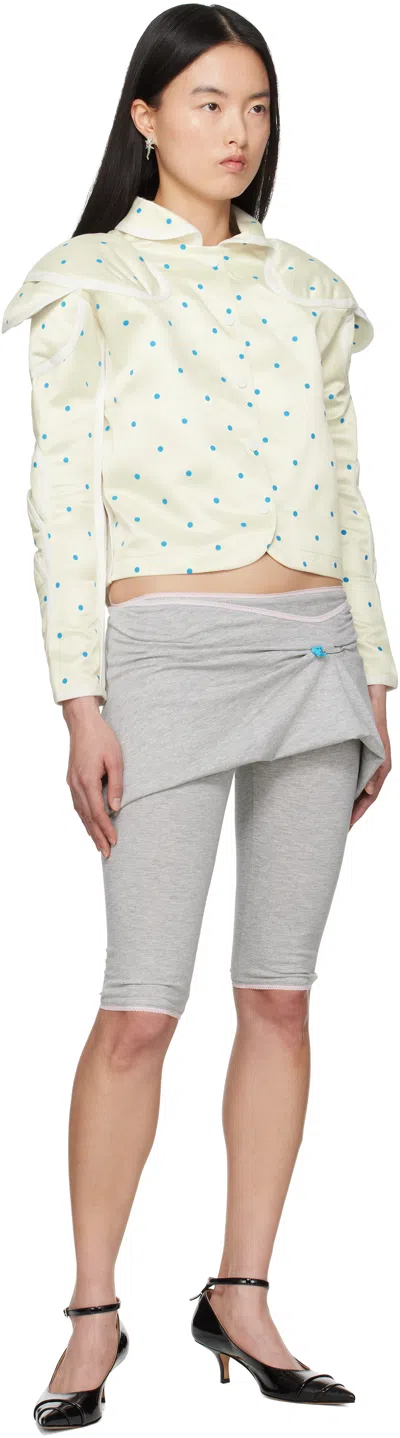 Ashley Williams Gray Nappy Pin Shorts In Grey