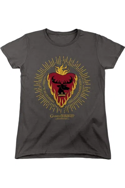 Gildan Game Of Thrones Stannis Baratheon Burst Sigils Short Sleeve Women´s Tee / T-shirt In Pink