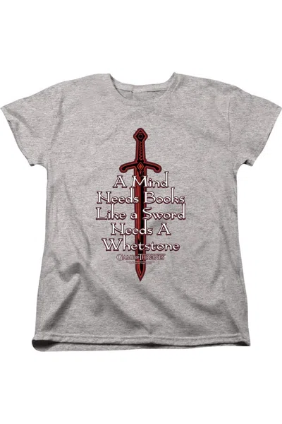 Gildan Game Of Thrones The Mind Needs Books Short Sleeve Women´s Tee / T-shirt In Multi
