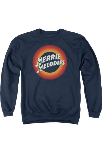 Gildan Looney Tunes Merrie Logo Adult Crewneck Sweatshirt In Blue