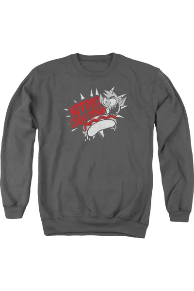 Gildan Teen Titans Go Hot Dog Adult Crewneck Sweatshirt In Pink