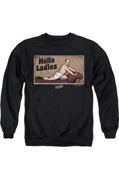 Gildan Seinfeld Hello Ladies Adult Crewneck Sweatshirt In Black