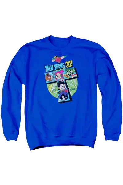 Gildan Teen Titans Go T Adult Crewneck Sweatshirt In Blue