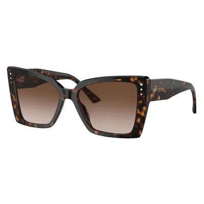 Jimmy Choo Womens Black Jc5012 Square-frame Tortoiseshell Acetate Sunglasses In Brown