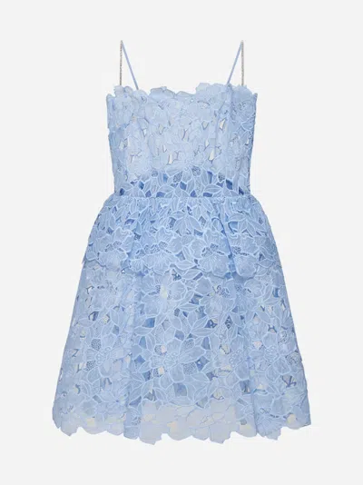 Self-portrait Mini Organza Lace Dress