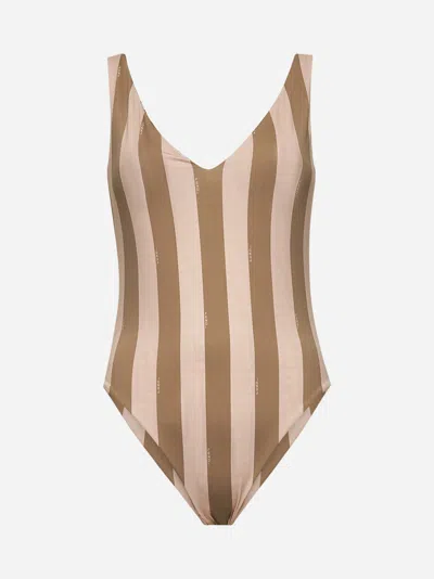 Fendi Pink Lycra Reversible One-piece Swimsuit