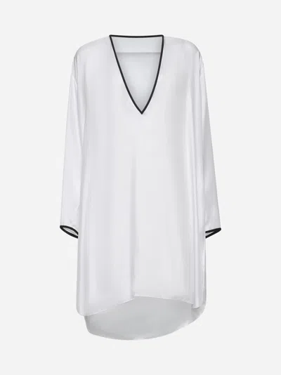 Giorgio Armani White Silk Tunic