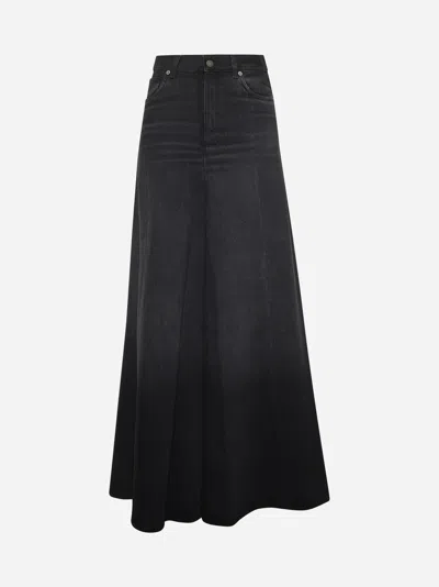 Haikure Black Denim Serenity Long Skirt