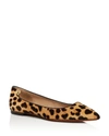 Tory Burch Elizabeth Calf-hair Pointed-toe Flat, Leopard Print/coconut In Tan