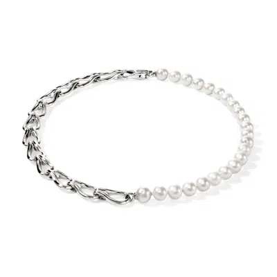 John Hardy Surf Silver Necklace In Sterling Silver
