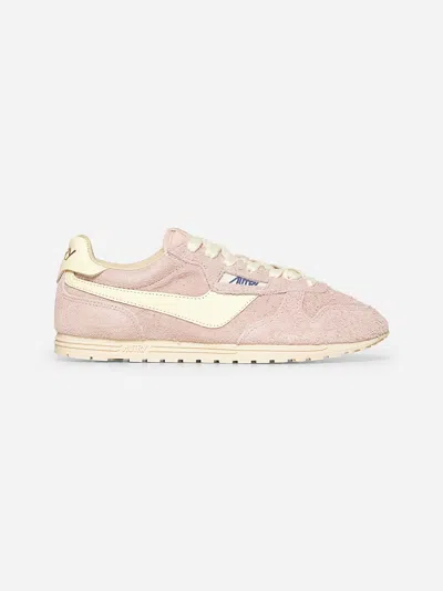 Autry 'windspin Low' Pink Sneaker With Logo On The Side And On The Heel In Multi