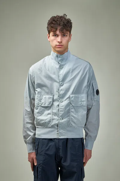 C.p. Company Chrome-r Full Button Jacket In Grey