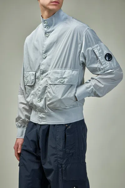 C.p. Company Chrome-r Full Button Jacket In Grey
